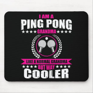 Spaß Ping Pong Oma Quote Tischtennis Sport Wom Mousepad