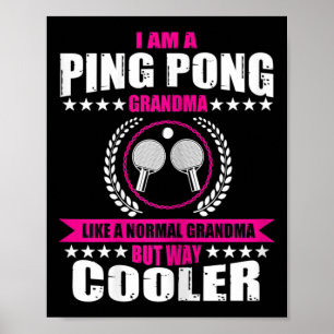 Spaß Ping Pong Oma Quote Tischtennis Sport Wom Poster