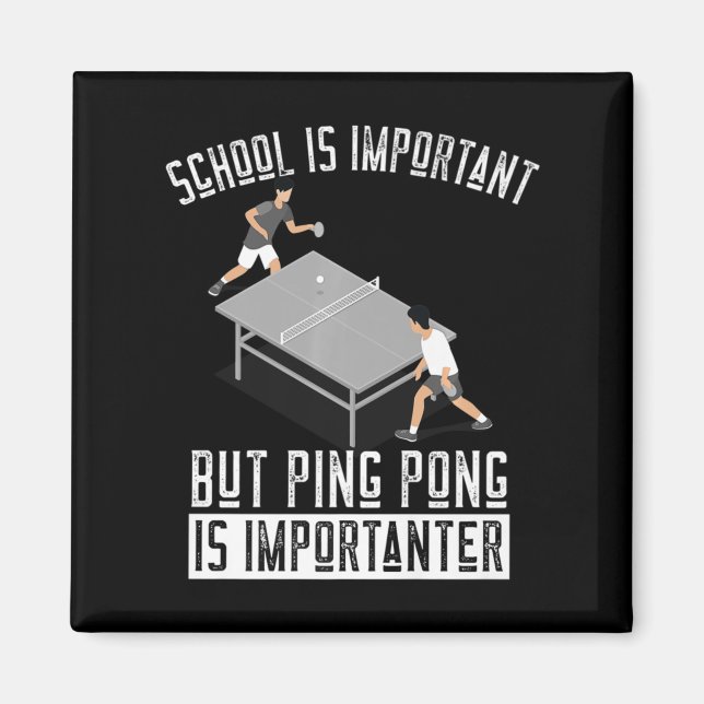 Spaß Ping Pong Player Tischtennis Geschenk Magnet (Vorne)