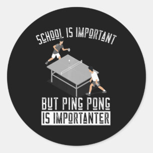 Spaß Ping Pong Player Tischtennis Geschenk Runder Aufkleber