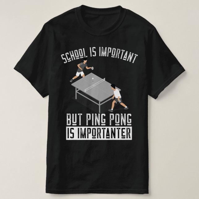 Spaß Ping Pong Player Tischtennis Geschenk   T-Shirt (Design vorne)