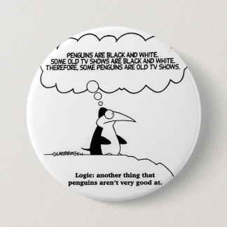 Spaß-Pinguinlogik Button