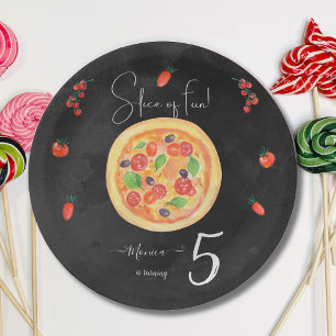 Spaß, Pizza zum Geburtstag Pappteller