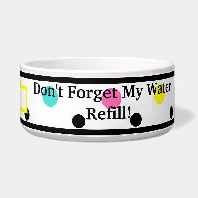 Spaß Polka Dots Name Napf (Rechts)