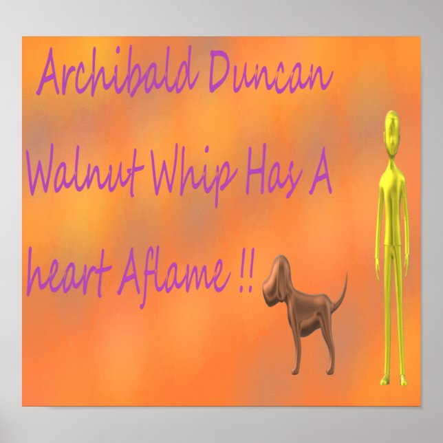 Spaß Poster Comic Typ T zum Lächeln (Vorne)