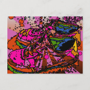 Spaß Psychedelische Sneakers Postcard Postkarte