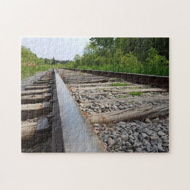 Spaß! Puzzle - Blick auf die Zugspuren (Horizontal)