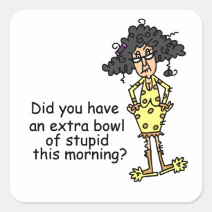 Spaß Quadratischer Aufkleber