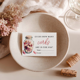 Spaß raten, wie viele Corks Brautparty Begleitkarte