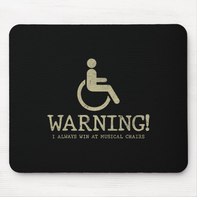 Spaß Redewendungen für Rollstuhlfahrer - Chancen f Mousepad (Vorne)