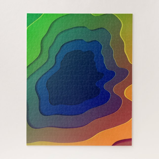Spaß Regenbogen abstrakte Kunst Puzzle, schwierig Puzzle (Vertikal)
