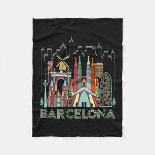 Spaß Reisen Spanien Rcelona Urlaub Geschenk Design Fleecedecke