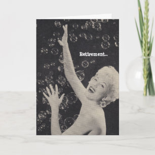 Spaß Rente Champagnerdame platzte die Blasen Karte