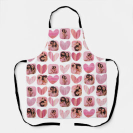 Spaß rosa Herzen & Fotokollage - Sake halten Schürze