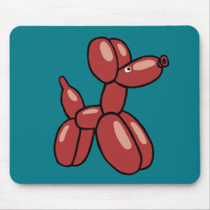 Spaß, roter Ballonhund Design Mousepad