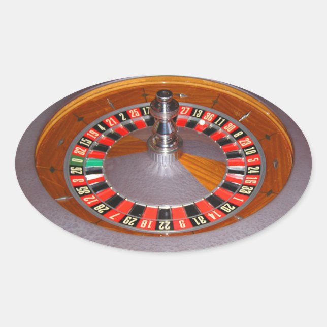 Spaß Roulette Roulette Aufkleber Oval (Vorderseite)
