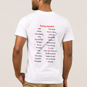 Spaß Rudern Alphabet zurück T-Shirt
