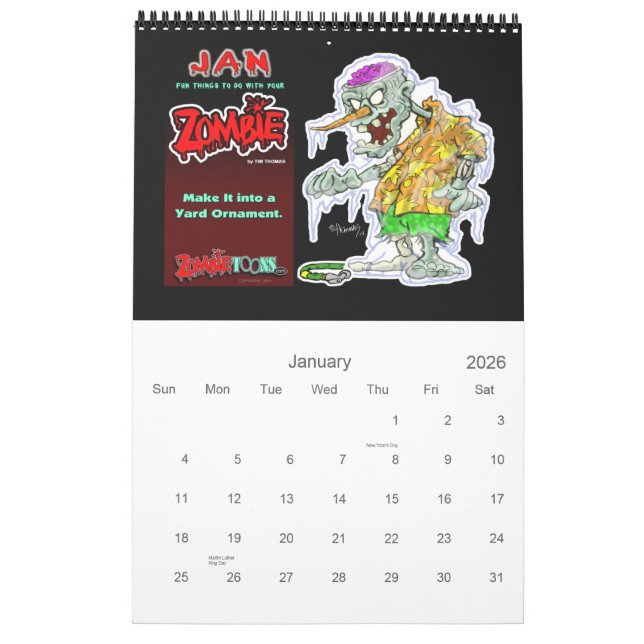 Spaß-Sachen 2015, zum mit Ihrem ZOMBIE Kalender zu (Jan 2026)
