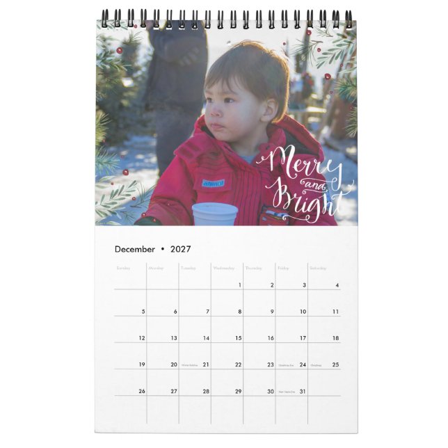 Spaß Saisonüberlagerung | Foto Personalisierter Ka Kalender (Dez 2027)