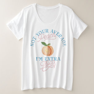 Spaß Sassy Peach Körperposition Vintag Große Größe T-Shirt