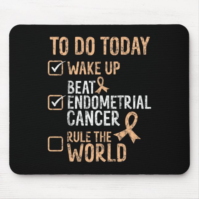 Spaß schlägt Gebärmutterkrebs, beherrsche die Welt Mousepad (Vorne)