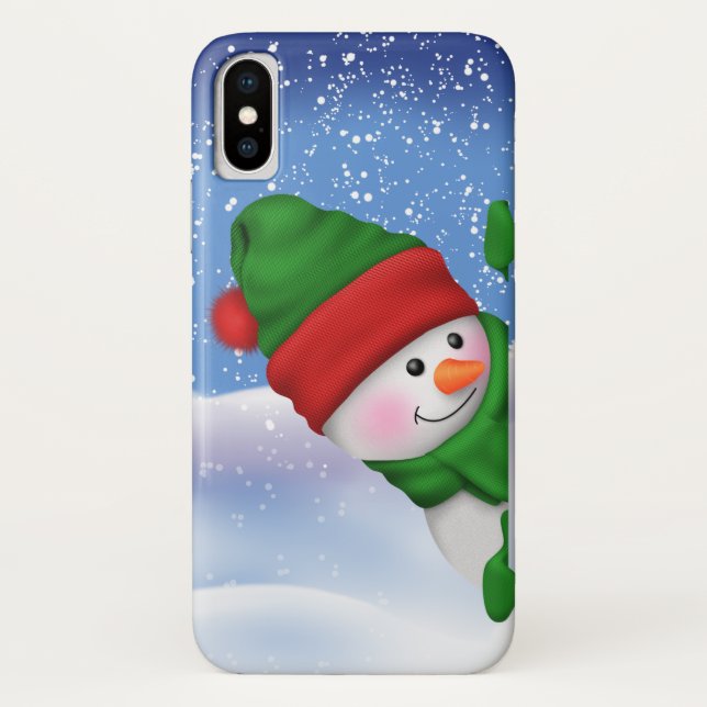 Spaß-Schneemann iPhone Fall Case-Mate iPhone Hülle (Rückseite)