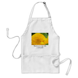 Spaß Schürze Haus kam mit Küche Sonnenblumen