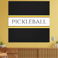 Spaß Schwarz-weiße Orange PICKLEBALL Racing Stripe