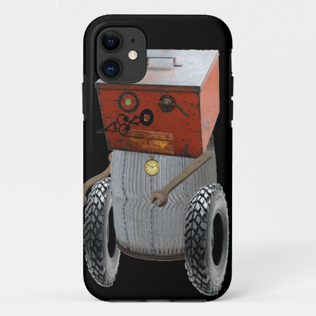 Spaß Sci FI-Metallroboter Iphone Fall Case-Mate iPhone Hülle (Rückseite)