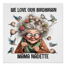 Spaß Senior mit Vögeln