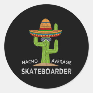 Spaß Skateboarding Humor Lustiges Skateboard Skate Runder Aufkleber