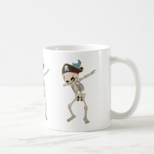Spaß-Skeleton Piraten-Halloween-Klecks-Tänzer Kaffeetasse