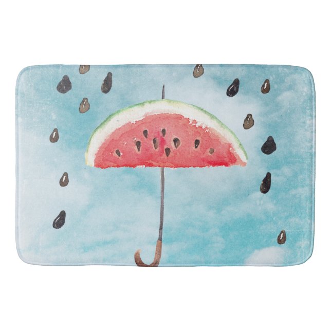 Spaß Sommer Frische Melon Frucht Regen Badematte (Vorderseite)