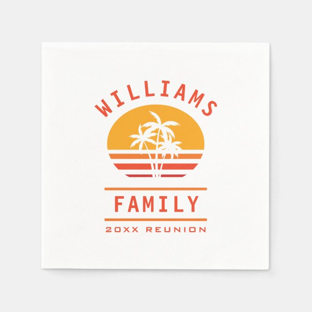 Spaß Sommerurlaub Tropical Beach Family Wiedersehe Serviette (Vorderseite)