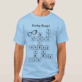 Spaß "Sonntag fertig!" Crossword Sonnenbrille Art T-Shirt