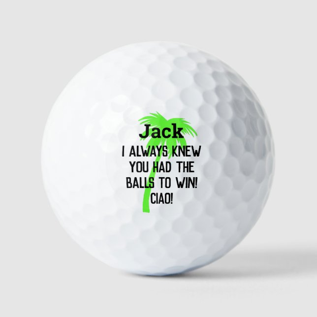 Spaß Spaß personalisierte benutzerdefinierte Golfb Golfball (Vorderseite)