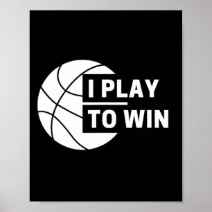 Spaß spiele ich um Basketball Sport zu gewinnen Poster