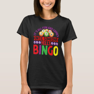 Spaß & Spiele Yells Bingo Player Game Bingo Time T-Shirt