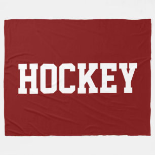 Spaß Sportlich Athletisch Weiße HOCKEY Schrift auf Fleecedecke