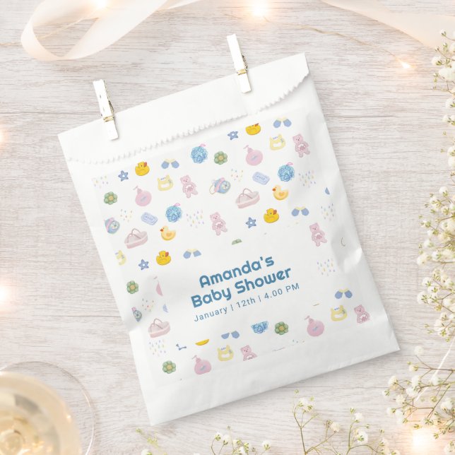 Spaß Spritz Spritz Gummiente Bad Baby Shower  Geschenktütchen (Ausgeschnitten)