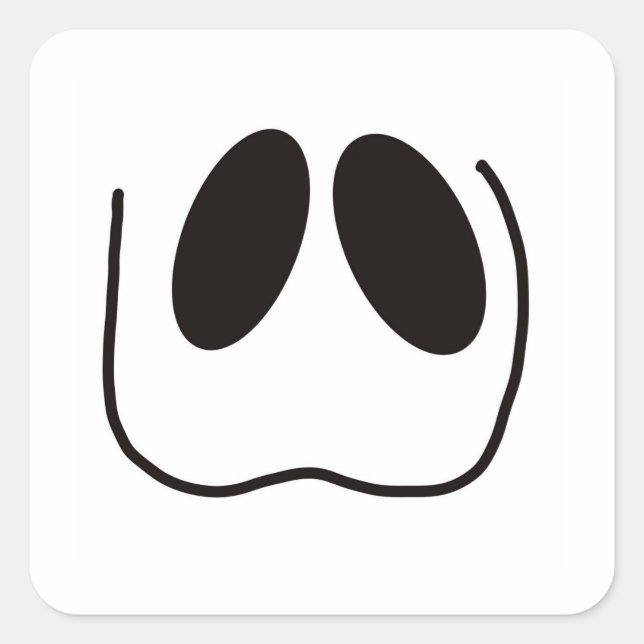 Spaß, spuke, Geistergesicht zu Halloween Quadratischer Aufkleber (Vorderseite)