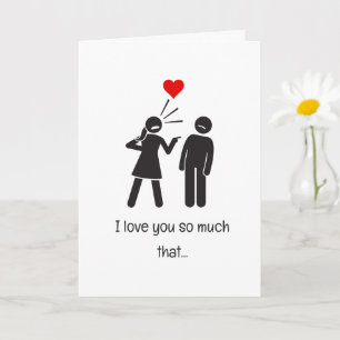 Spaß Stickman Couple Joke Funny Valentinstag Karte