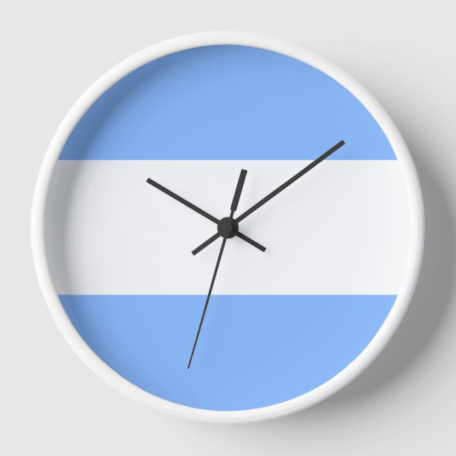 Spaß Stilvolle schicke helle blaue weiße nautische Uhr (Vorderseite)