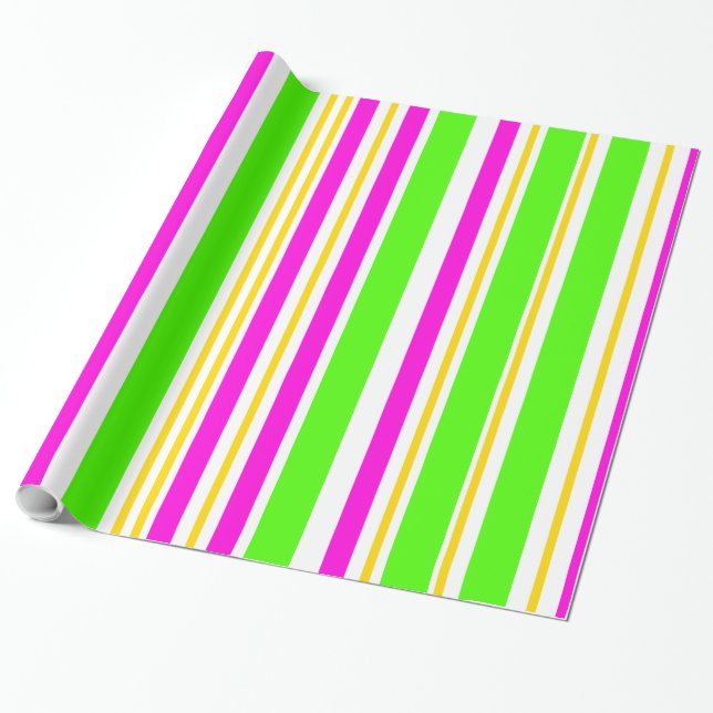 Spaß Streifen Geschenkpapier (Ungerollt)