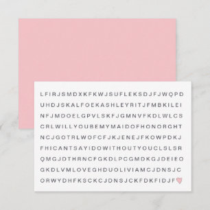 Spaß suchen das Wort rosa Herz ist meine Trauzeugi Einladung