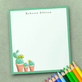 Spaß Südwestlich gepotted Cactus Blume Custom Notizblock