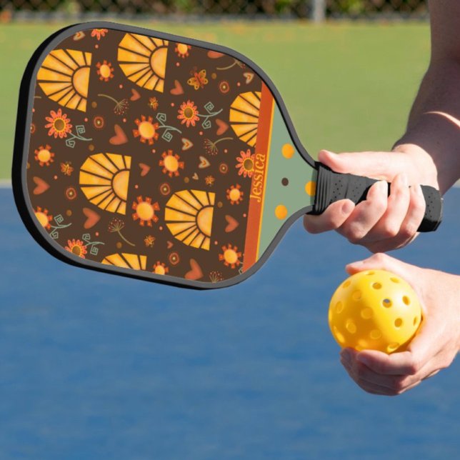 Spaß Sunshine Custom, Inspirivity Retro Modern Pickleball Schläger (Von Creator hochgeladen)