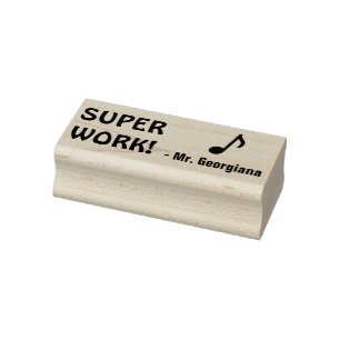 Spaß "SUPER ARBEIT!" Briefmarke aus Kautschuk Gummistempel