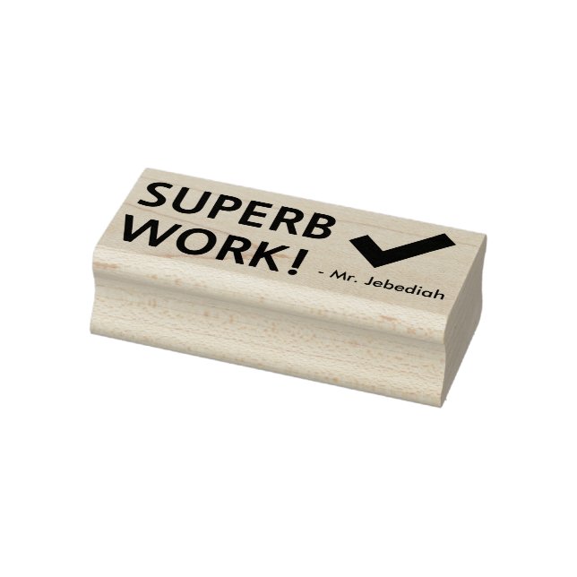 Spaß "SUPERB WORK!" + Teacher's Name Rubber Briefm Gummistempel (Stempel)