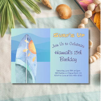 Spaß Surf's Up Birthday Einladung